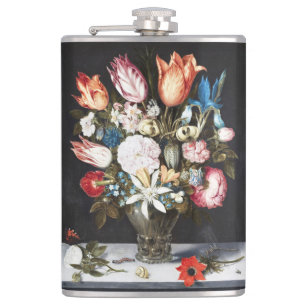 Cantil Bosschaert Flor em Vidro Barroco Pintura Floral