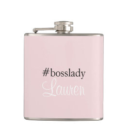 Cantil #Bosslady | Rosa | Caligrafia | Nome personalizado