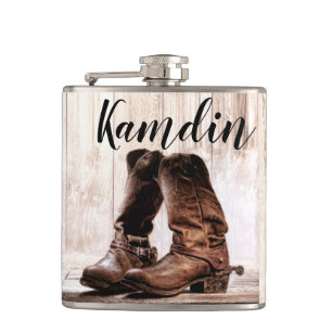 Cantil Botas de Flask Personalizadas para o oeste