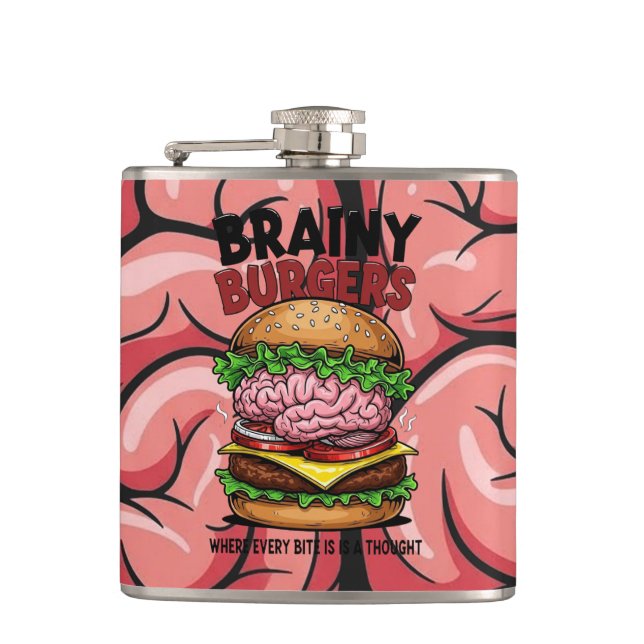 Cantil Brainy Burgers Flask (Frente)