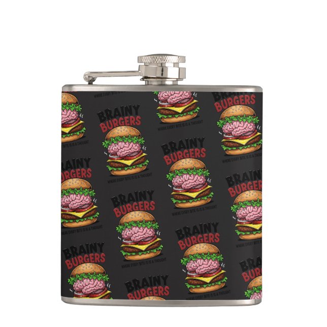 Cantil Brainy Burgers Flask (Frente)