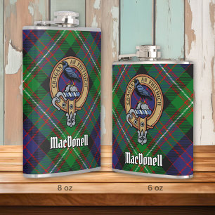 Cantil Brasão do Clã MacDonell de Glengarry sobre Tartan