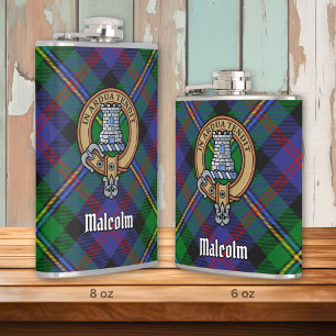 Cantil Brasão do Clã Malcolm sobre Tartan