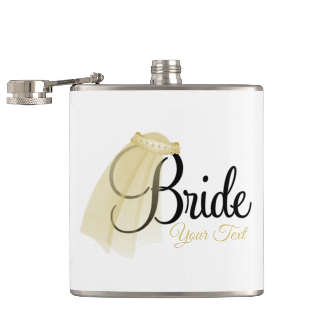 Cantil Bride Flask, 6 oz. Frasco de anca (Aberto)
