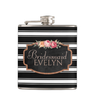 Cantil Bridesmaid Floral Personalizada | Wedding Flask