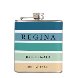 Cantil Bridesmaid Hip Flask Personalizado do Casamento de