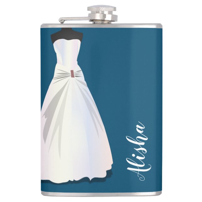 Cantil Bridesmaid Vestida com Personalizar Casamento (Frente)