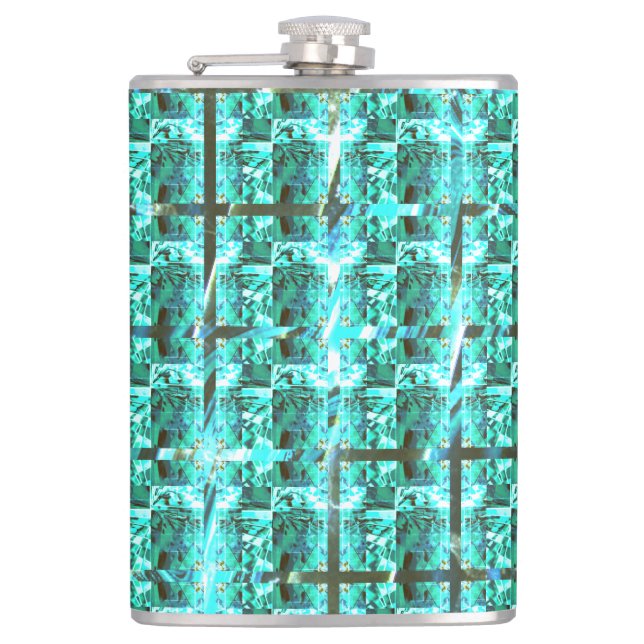 Cantil Brilhante azul claro, quadrados ou dentro de image (Frente)