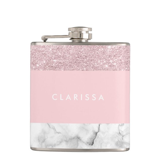 Cantil Brilho cor-de-rosa feminino elegante do ouro & (Frente)