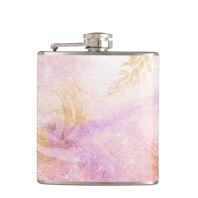 Cantil Brilho Dourado floral do pêssego da lavanda da (Frente)