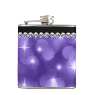 Cantil Brilho Elegante Diamantes Roxo