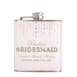 Cantil Brilho Rosa e Dourado - Rolo de Bridesmaid