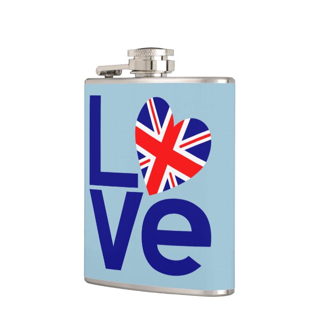 Cantil British Blue LOVE UK Flag Heart (Esquerda)