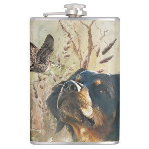 Cantil Brittany Spaniel e pinto