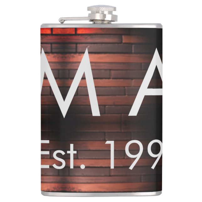 Cantil Brown rustic brick stone add name letter year date (Frente)