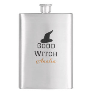 Cantil bruxa boa chapéu preto halloween adicionar nome fe