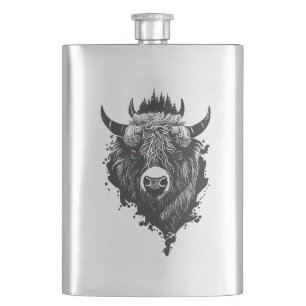 Cantil Buffalo Bison Selvagem Natureza Animal Ilustração 