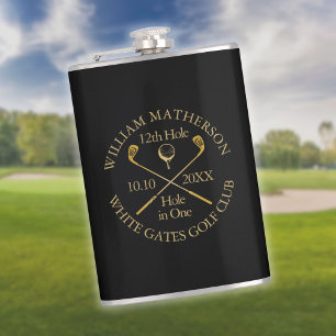 Cantil Buraco de Golfe Personalizado em Preto e Dourado