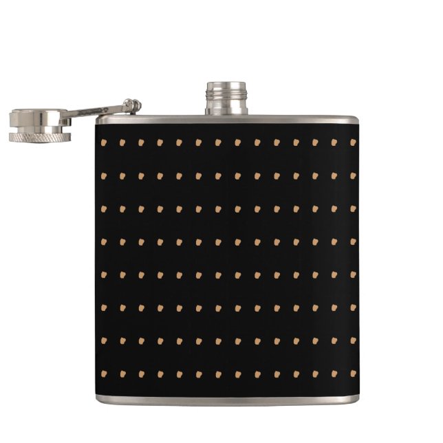 Cantil Burlywood e Black Bolinhas Flask (Aberto)