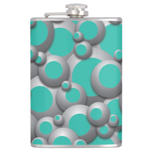 Cantil Bustling Bubbles Teal Flask