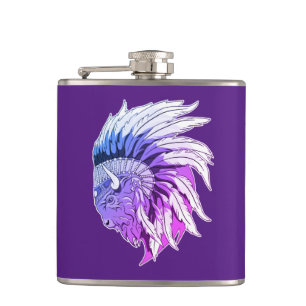 Cantil Cabeça de Buffalo com Endereço Indígena