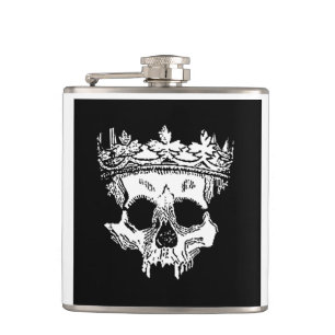 Cantil Cabeça de Esqueleto Coroa num Frasco