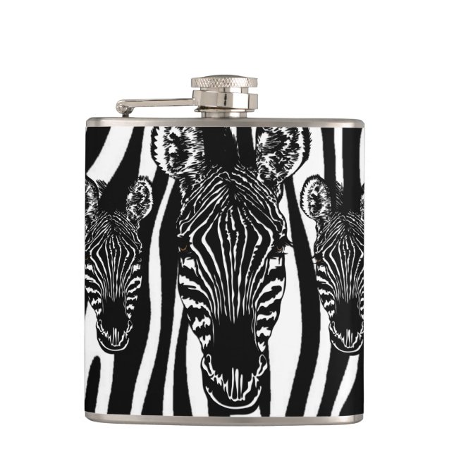 Cantil Cabeça de Zebra Única em Estampa de Zebra (Frente)
