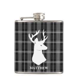 Cantil Cabeça do veado na xadrez preto e branco