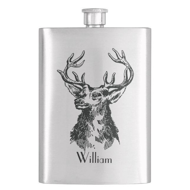 Cantil Cabeça dos veados de Mongram com cervos dos (Frente)