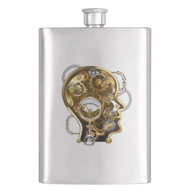 Cantil Cabeça steampunk com manômetro (Frente)