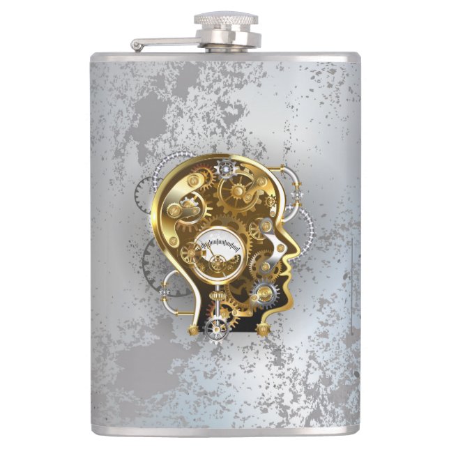 Cantil Cabeça steampunk com manômetro (Frente)