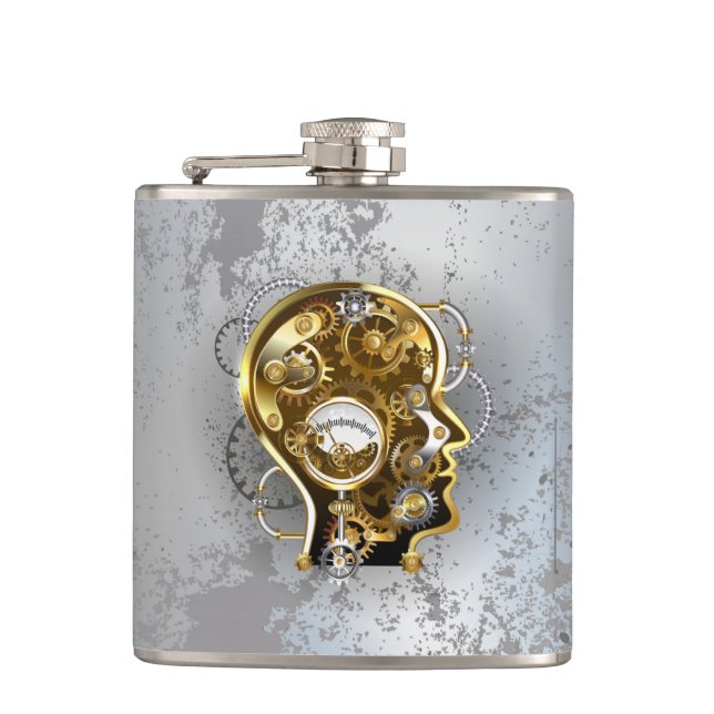 Cantil Cabeça steampunk com manômetro (Frente)