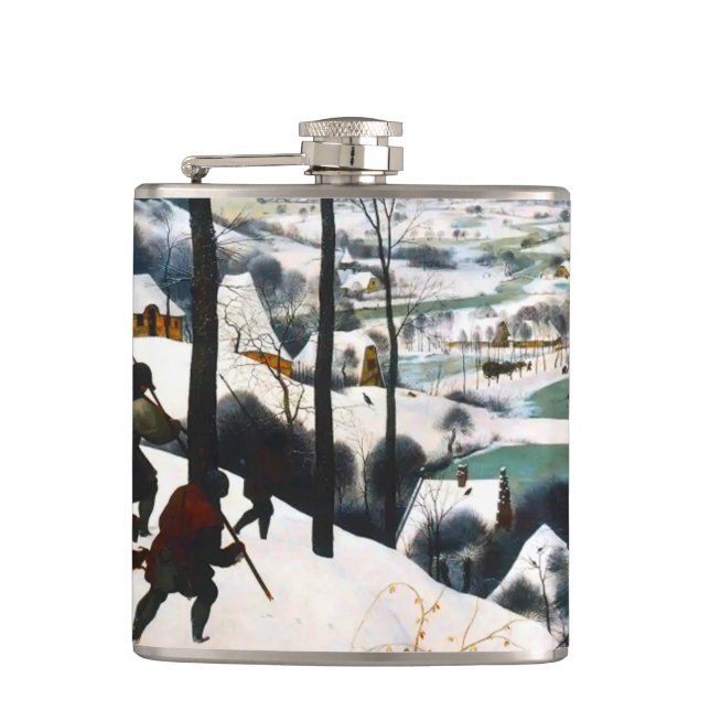 Cantil Caçadores na Paisagem da Neve Pieter Bruegel (Frente)