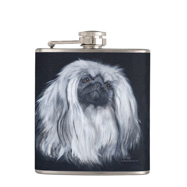 Cantil Cachorro Branco de Pekingese (Frente)