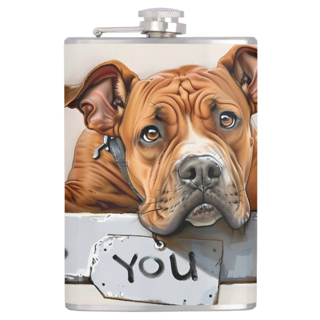 Cantil Cachorro Miss You Flask (Frente)