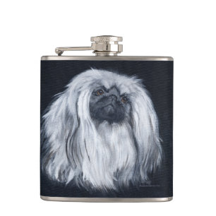 Cantil Cachorro Pequinês Branco