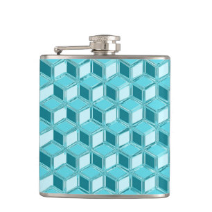 Cantil Caixas de 3 d crômio - turquesa / aqua