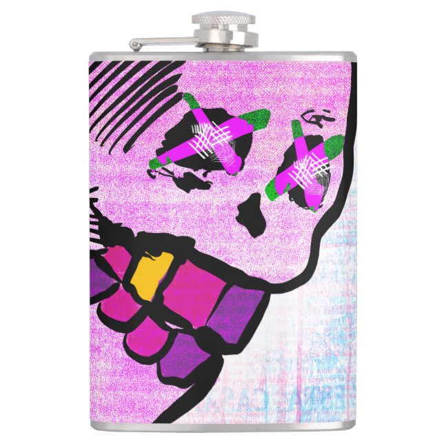 Cantil Calavera Skull Geek NFT Art Pink Roxo (Frente)