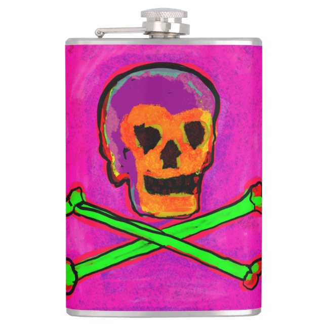 Cantil Calavera Skull Geek NFT Art Purple Pink Green (Frente)