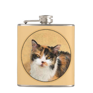 Cantil Calico Cat Painting - Gato Original Bonito