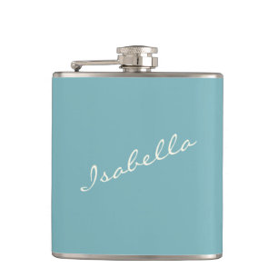 Cantil Caligrafia Moderna Minimalista Teal Nome Casamento