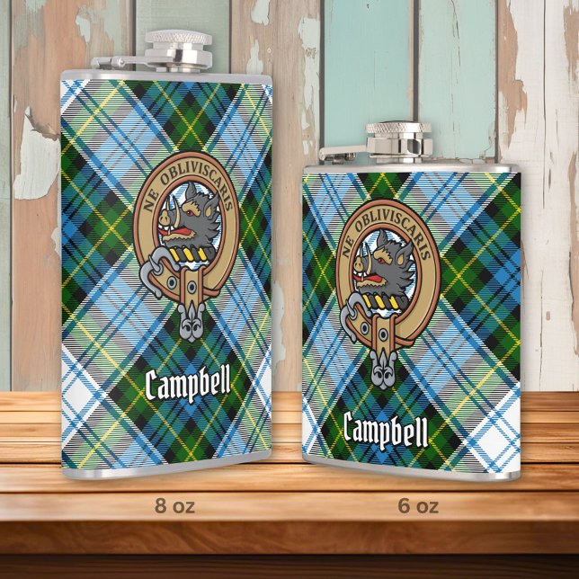 Cantil Campbell Crest over Dress Tartan (Criador carregado)