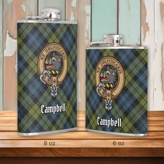 Cantil Campbell Crest sobre Tartan (Criador carregado)