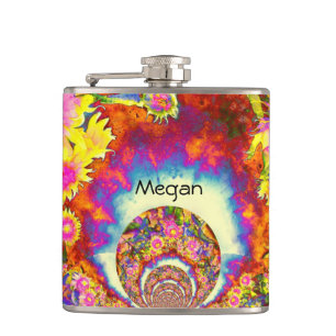 Cantil Campos de girassol com cor de água borda borbulhan