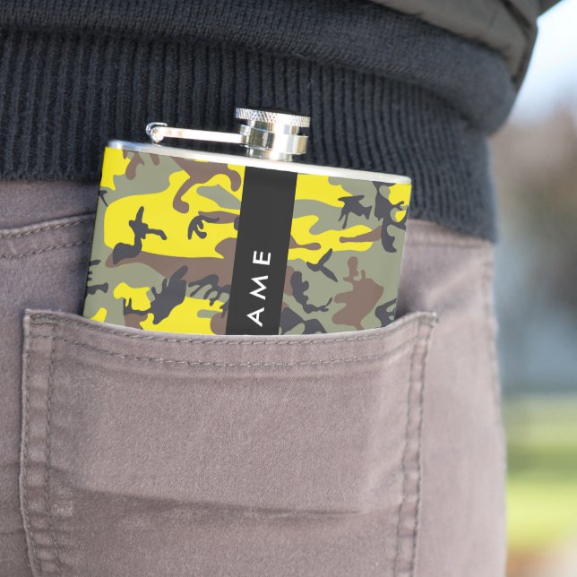 Cantil Camuflagem amarela e castanha Seu nome Personaliza (In Situ)