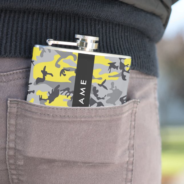 Cantil Camuflagem Amarela e Cinza Seu nome Personaliza (In Situ)