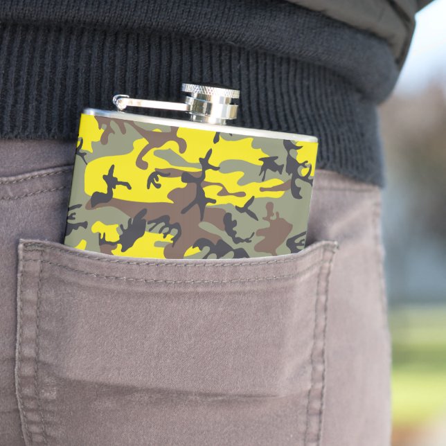 Cantil Camuflagem Amarela e Marrom, Militar, Exército (In Situ)