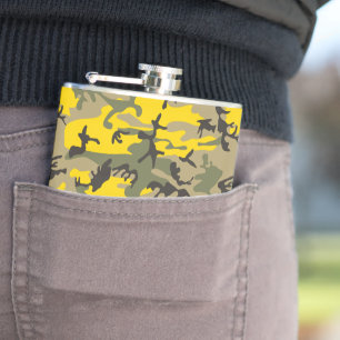 Cantil Camuflagem Amarela e Verde, Militar, Exército