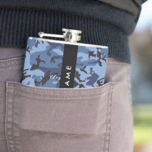 Cantil Camuflagem Azul Marinho Personalize seu nome
