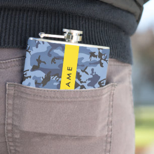 Cantil Camuflagem Azul Marinho Personalize seu nome